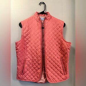 J McLaughlin Women’s Silk Pink Quilted Lightweight Spring Vest